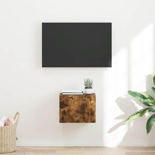 ARDEBO.de - TV-Wandschrank 39 x 31 x 29,5 cm Räuchereiche Holzwerkstoff
