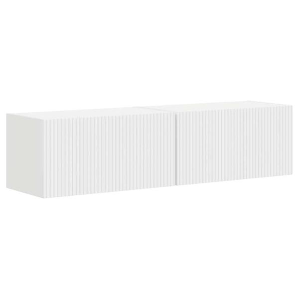 TV-Wandschrank 2 stk. Weiß Holzwerkstoff