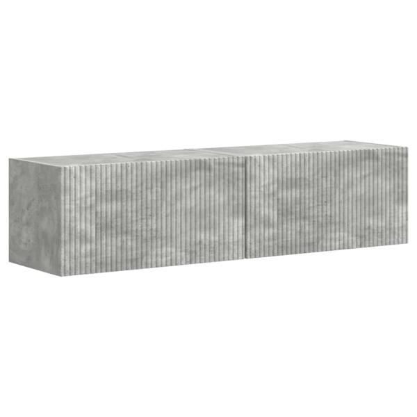 TV-Wandschrank 2 stk. Betongrau Holzwerkstoff