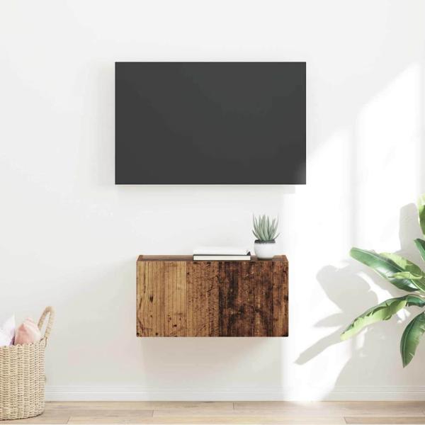 ARDEBO.de - TV-Wandschrank 60 x 31 x 29,5 cm Altholz Holzwerkstoff