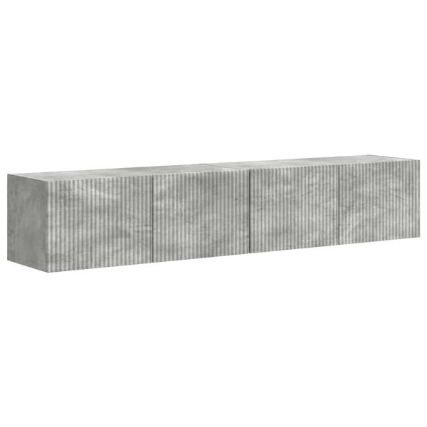TV-Wandschrank 2 stk. Betongrau Holzwerkstoff
