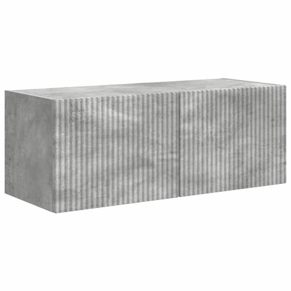 TV-Wandschrank 2 stk. Betongrau Holzwerkstoff