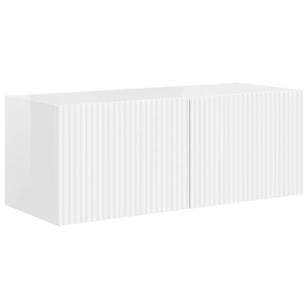 TV-Wandschrank 78,5 x 30 x 29,5 cm Glänzend Weiß Holzwerkstoff