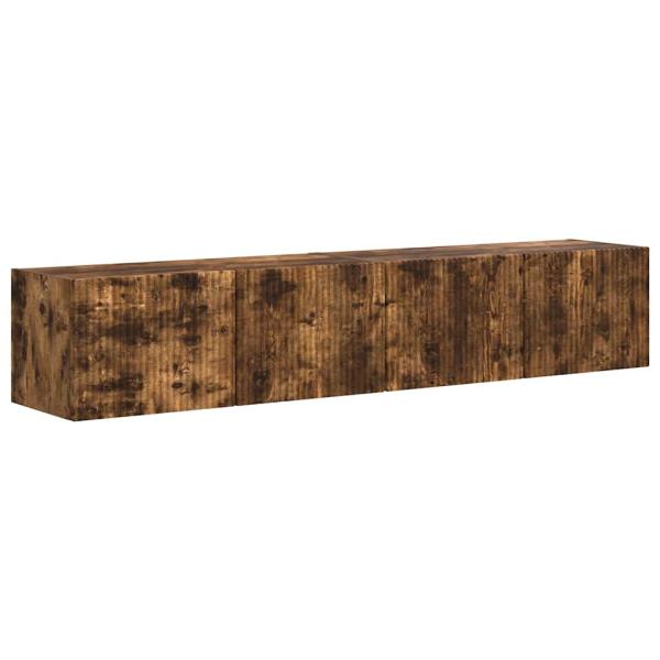 TV-Wandschrank 2 stk. Räuchereiche Holzwerkstoff