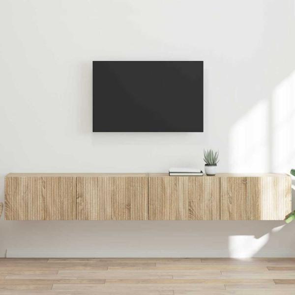 ARDEBO.de - TV-Wandschrank 2 stk. Sonoma Holzwerkstoff