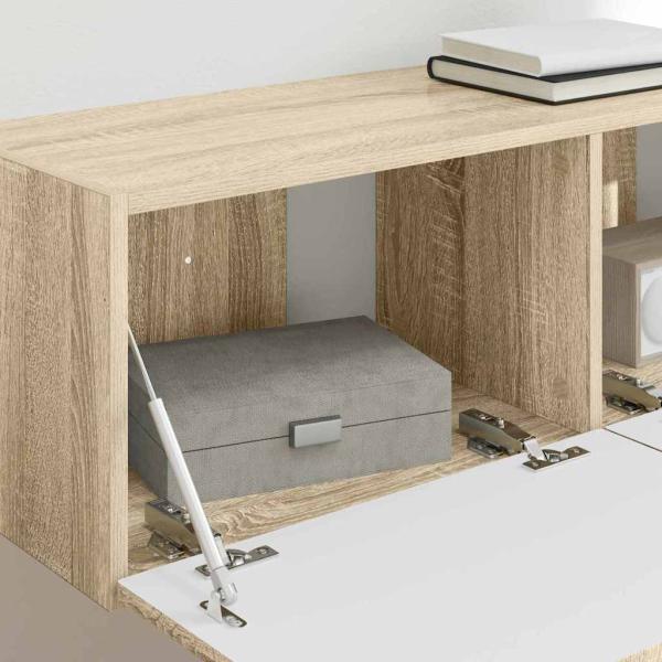 TV-Wandschrank 2 stk. Sonoma Holzwerkstoff