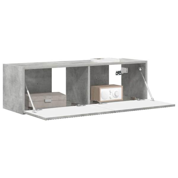 TV-Wandschrank 98 x 31 x 29,5 cm Betongrau Holzwerkstoff