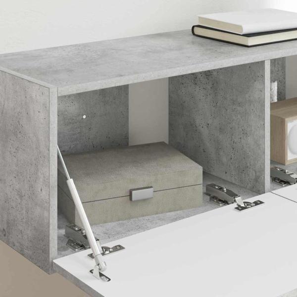 TV-Wandschrank 98 x 31 x 29,5 cm Betongrau Holzwerkstoff
