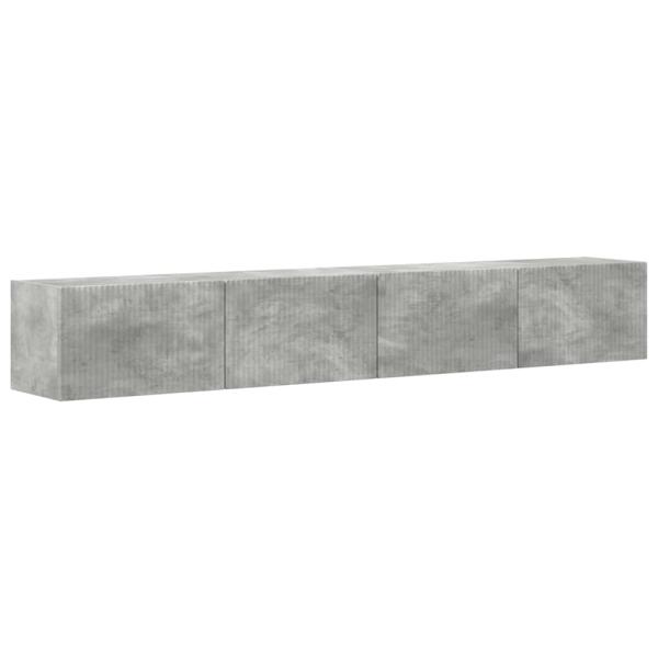 TV-Wandschrank 2 stk. Betongrau Holzwerkstoff