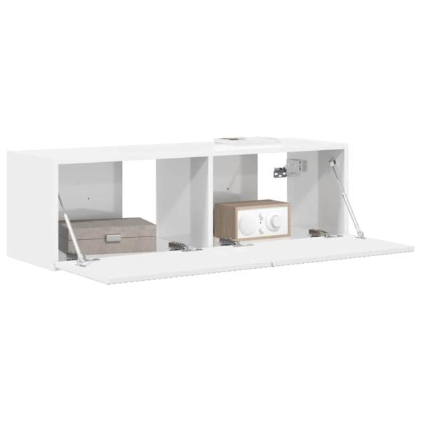 TV-Wandschrank 98 x 31 x 29,5 cm Glänzend Weiß Holzwerkstoff
