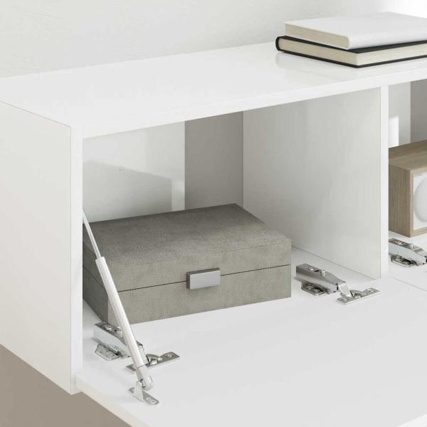 TV-Wandschrank 98 x 31 x 29,5 cm Glänzend Weiß Holzwerkstoff