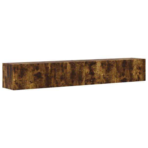 TV-Wandschrank 2 stk. Räuchereiche Holzwerkstoff