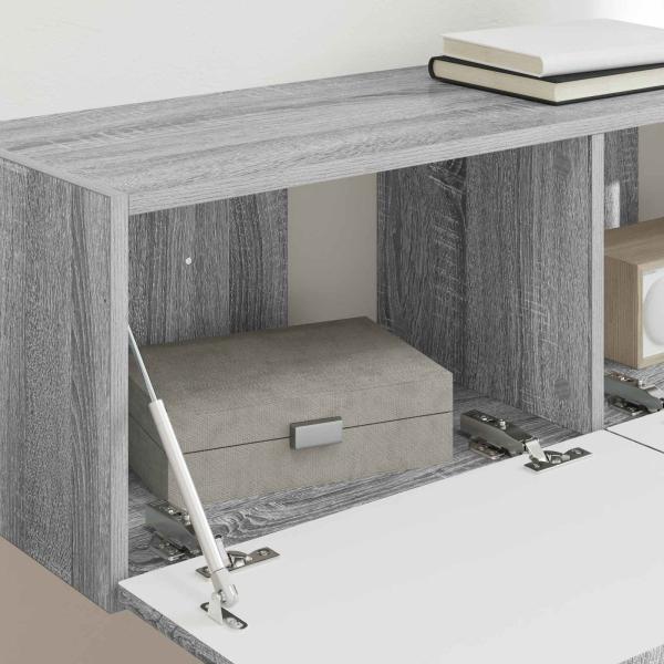 TV-Wandschrank 2 stk. Sonoma-Grau Holzwerkstoff