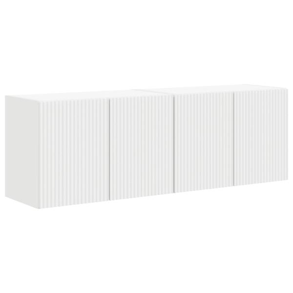 TV-Wandschrank 2 stk. Weiß Holzwerkstoff