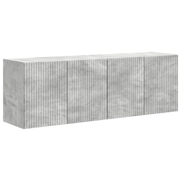 TV-Wandschrank 2 stk. Betongrau Holzwerkstoff