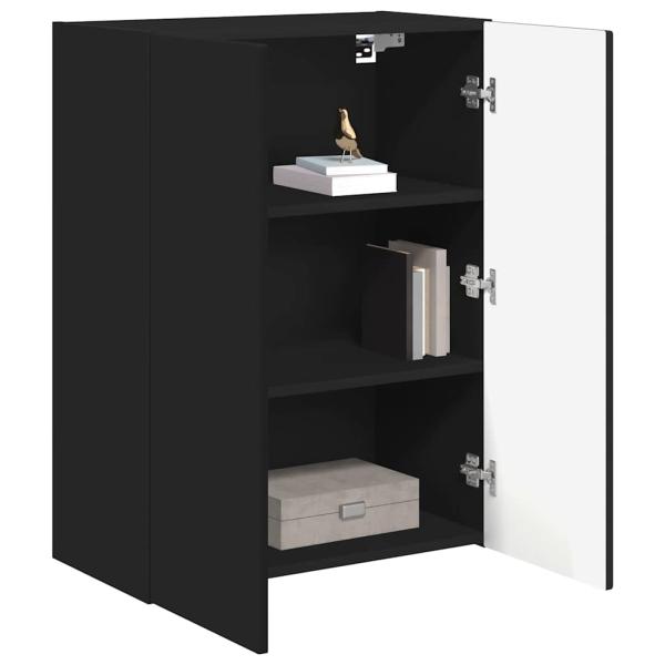 TV-Wandschrank 59,5 x 31 x 80 cm Schwarz Holzwerkstoff