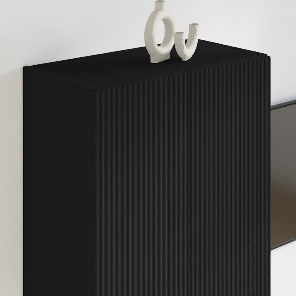 TV-Wandschrank 59,5 x 31 x 80 cm Schwarz Holzwerkstoff
