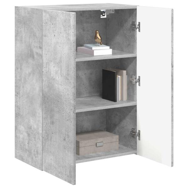 TV-Wandschrank 59,5 x 31 x 80 cm Betongrau Holzwerkstoff