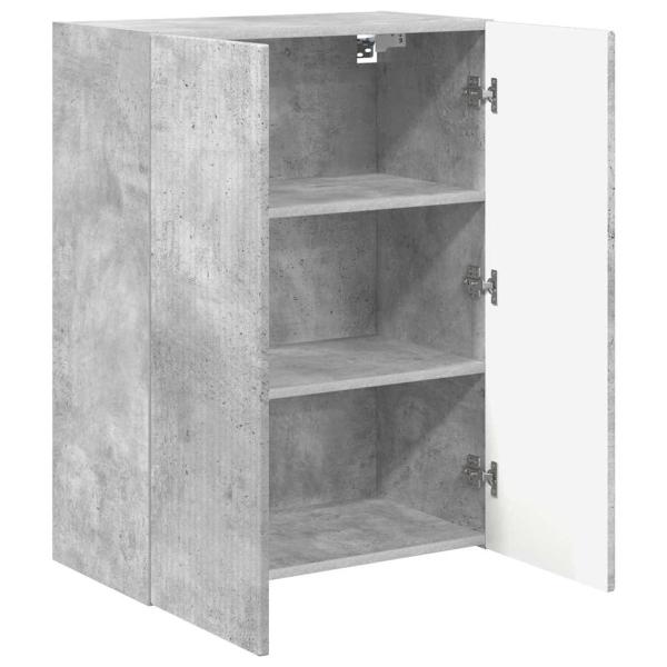 TV-Wandschrank 59,5 x 31 x 80 cm Betongrau Holzwerkstoff