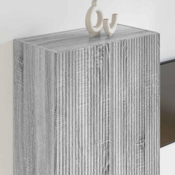 TV-Wandschrank 59,5 x 31 x 80 cm Graues Sonoma Holzwerkstoff