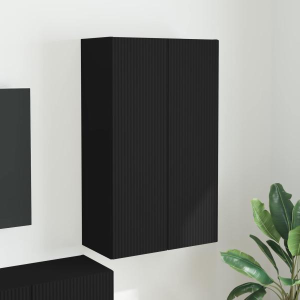 ARDEBO.de - TV-Wandschrank 59,5 x 31 x 100 cm Schwarz Holzwerkstoff