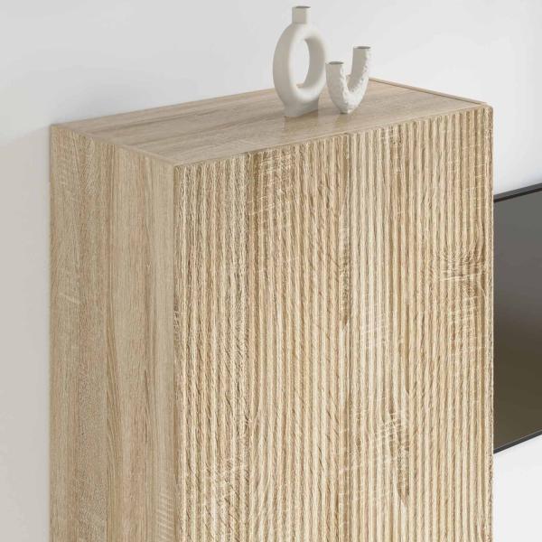 TV-Wandschrank 59,5 x 31 x 100 cm Sonoma-Eiche Holzwerkstoff
