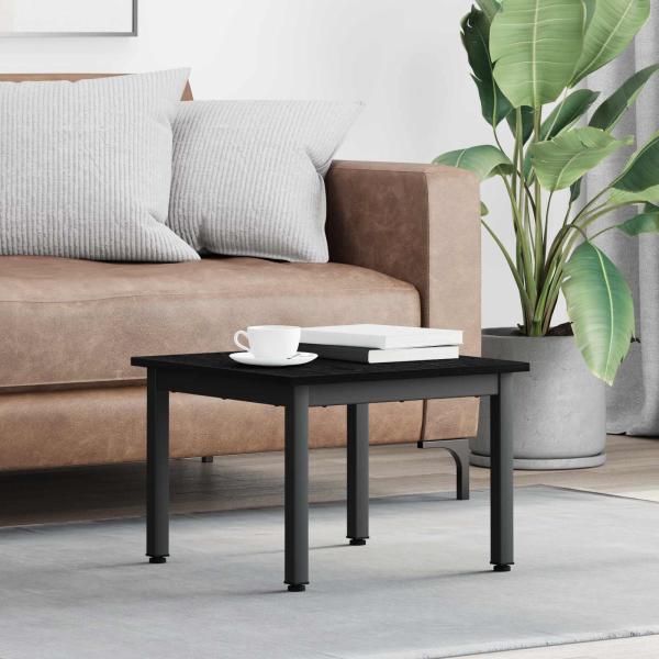 ARDEBO.de - Couchtisch Schwarz Eichen-Optik 50 x 50 x 36 cm Holzwerkstoff