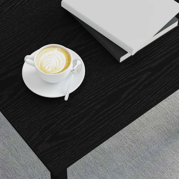 Couchtisch Schwarz Eichen-Optik 50 x 50 x 36 cm Holzwerkstoff