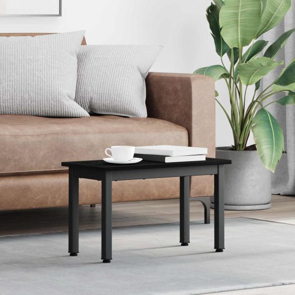 ARDEBO.de - Couchtisch Schwarz Eichen-Optik 60 x 30 x 36 cm Holzwerkstoff