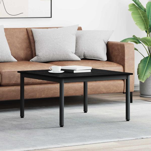 ARDEBO.de - Couchtisch Schwarz Eichen-Optik 80 x 80 x 45 cm Holzwerkstoff