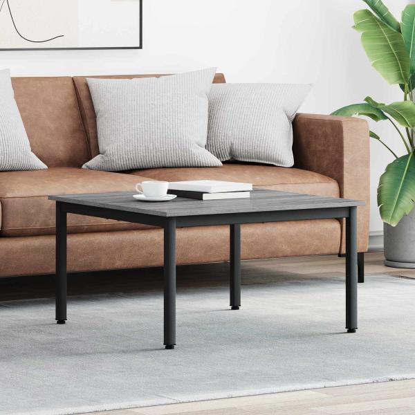 ARDEBO.de - Couchtisch Sonoma-Grau 80 x 80 x 45 cm Holzwerkstoff