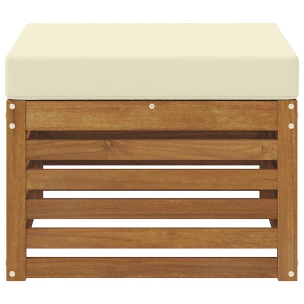 Outdoor-Fußhocker Massivholz Akazie Natur