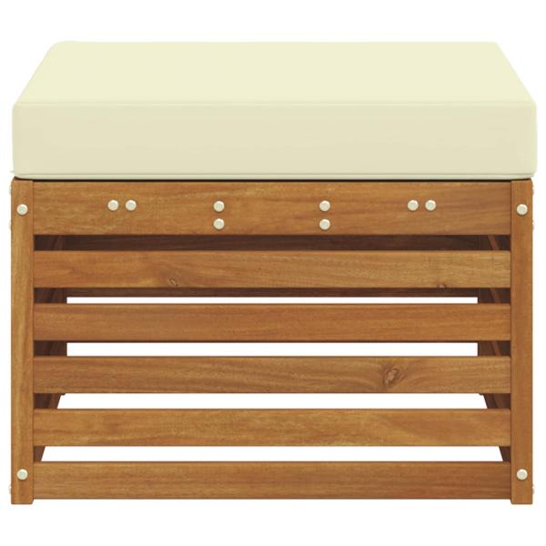 Outdoor-Fußhocker Massivholz Akazie Natur