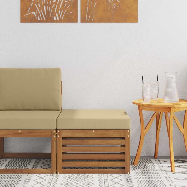 ARDEBO.de - Outdoor-Fußhocker Massivholz Akazie Natur