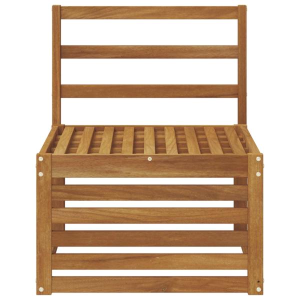 Outdoor Mittelsofa Massivholz Akazie Natur 59 x 63 x 73 cm