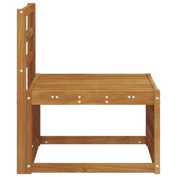 Outdoor Mittelsofa Massivholz Akazie Natur 59 x 63 x 73 cm