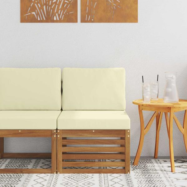 ARDEBO.de - Outdoor Mittelsofa Massivholz Akazie Natur