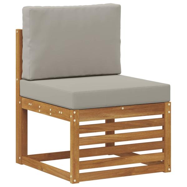 Outdoor Mittelsofa Massivholz Akazie Natur