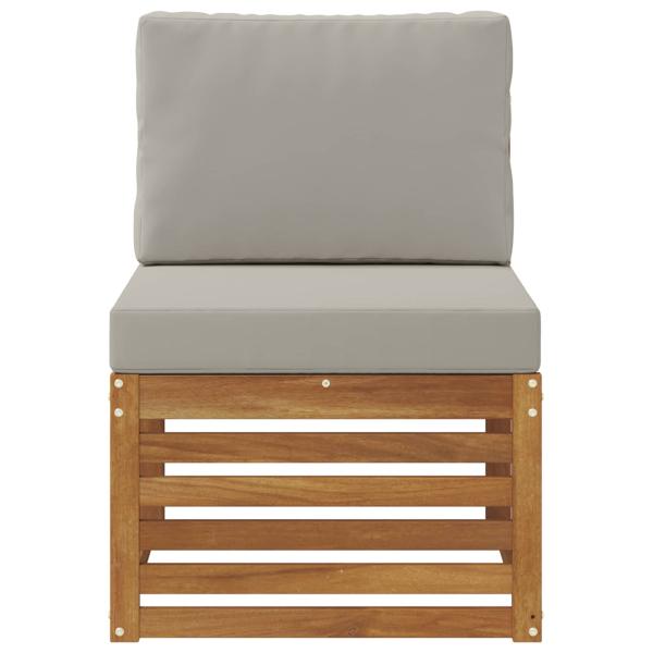Outdoor Mittelsofa Massivholz Akazie Natur