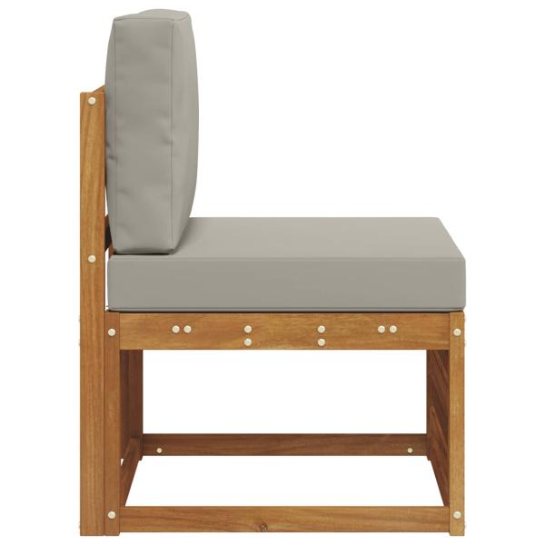 Outdoor Mittelsofa Massivholz Akazie Natur