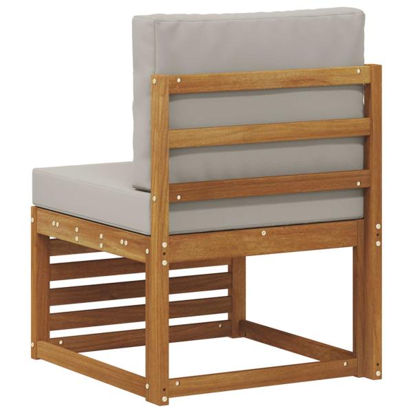 Outdoor Mittelsofa Massivholz Akazie Natur