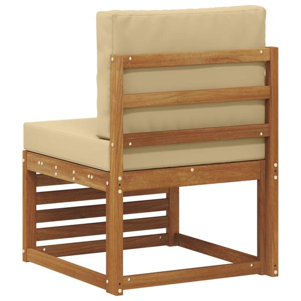 Outdoor Mittelsofa Massivholz Akazie Natur