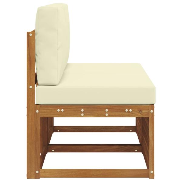 2 Stück Outdoor Mittelsofa Massivholz Akazie Natur