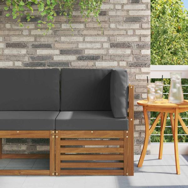 ARDEBO.de - Outdoor Ecksofa Massivholz Akazie Natur