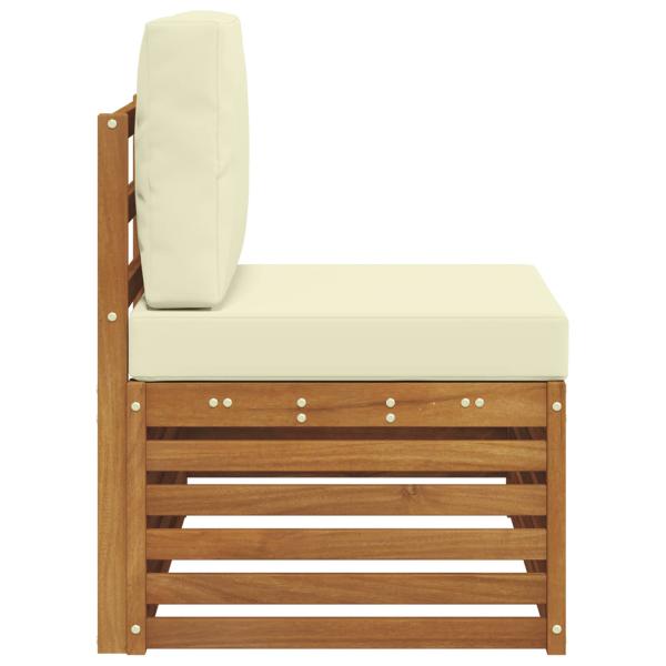 Outdoor Endsofa Natur 91 x 63 x 73 cm Massivholz Akazie
