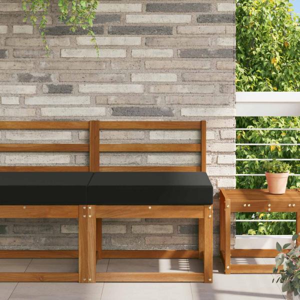 ARDEBO.de - Sofakissen für draußen Polyester Schwarz 60 x 60 cm