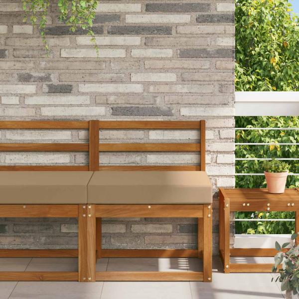 ARDEBO.de - Sofakissen für draußen Polyester Taupe 60 x 60 cm