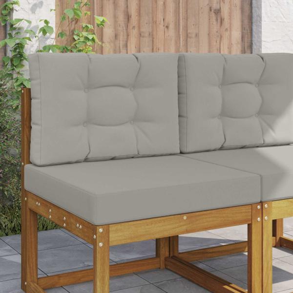 ARDEBO.de - Sofakissen für draußen Polyester Grau 60 x 60 cm