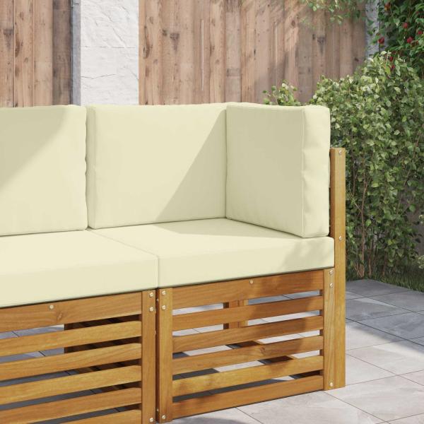 ARDEBO.de - Sofakissen für draußen Polyester Creme 60 x 60 cm