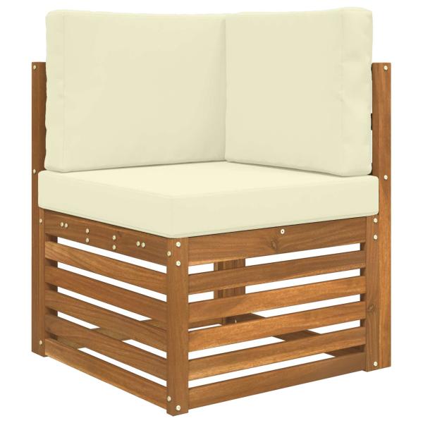 Sofakissen für draußen Polyester Creme 60 x 60 cm